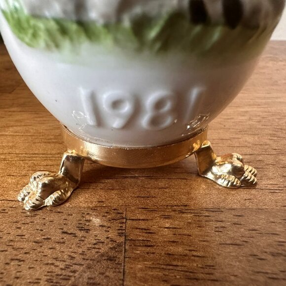 Vintage‎ Goebel Easter Egg Figurines Chick 1978 and Lamb 1981 West Germany Pair - Picture 7 of 8